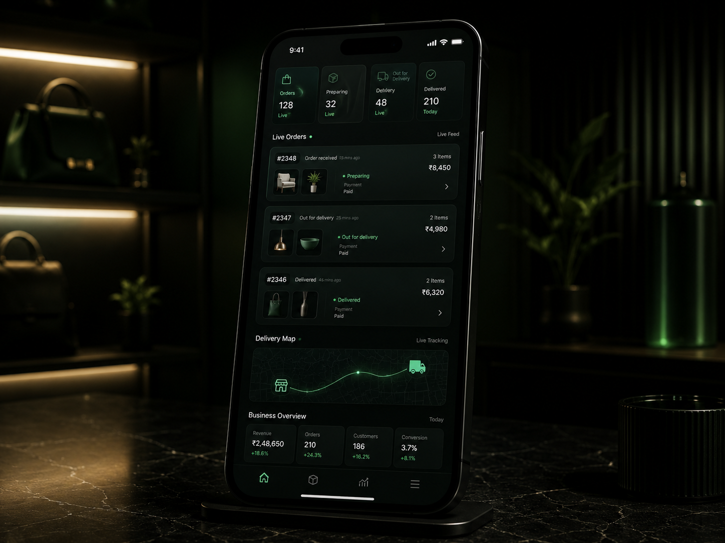 Order management on phone